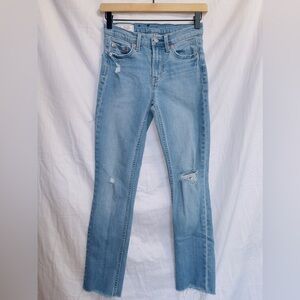 Gap Light Wash Denim Mid Rise Vintage Slim Straight Jean size 00/24
